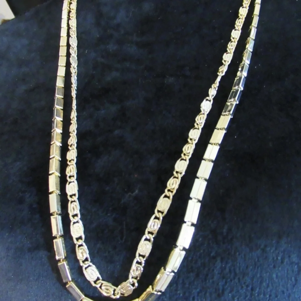 Vintage Coro Goldtone Chain Multi Strand Necklace NWT NOS 28